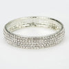 Octavia Luxury Crystal Bracelet - A round crystal bangle featuring five rows of sparkling of crystals.