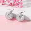 Retro Revival Boogie Nights Disco Ball Earrings - Small round balls earrings set with metallic tiles to create a cool shiny disco ball effect.