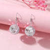 Retro Revival Boogie Nights Disco Ball Earrings - Small round balls earrings set with metallic tiles to create a cool shiny disco ball effect.