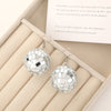 Retro Revival Boogie Nights Disco Ball Earrings - Small round balls earrings set with metallic tiles to create a cool shiny disco ball effect.