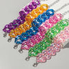 Retro Revival Chunky Chain Acrylic Bracelets - An oversized, retro-style plastic/acrylic bracelet available in a huge range of colours.