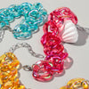 Retro Revival Chunky Chain Acrylic Bracelets - An oversized, retro-style plastic/acrylic bracelet available in a huge range of colours.