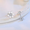 Snow Queen I Jewellery Set - Classic - A delicate snowflake-themed set of necklace and earrings, featuring snowflakes formed from silver branches around a single central crystal in the middle.