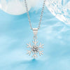 Snow Queen I Jewellery Set - Classic - A delicate snowflake-themed set of necklace and earrings, featuring snowflakes formed from silver branches around a single central crystal in the middle.