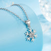 Snow Queen I Jewellery Set - Classic - A delicate snowflake-themed set of necklace and earrings, featuring snowflakes formed from silver branches around a single central crystal in the middle.