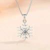 Snow Queen I Jewellery Set - Classic - A delicate snowflake-themed set of necklace and earrings, featuring snowflakes formed from silver branches around a single central crystal in the middle.