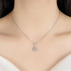 Snow Queen I Jewellery Set - Classic - A delicate snowflake-themed set of necklace and earrings, featuring snowflakes formed from silver branches around a single central crystal in the middle.