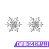 Snow Queen I Jewellery Set - Classic - A delicate snowflake-themed set of necklace and earrings, featuring snowflakes formed from silver branches around a single central crystal in the middle.