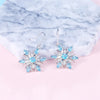 The Snow Queen III Jewellery Set  - Blue Topaz - A beautiful snowflake pendant and earrings with blue topaz and white quartz stones.