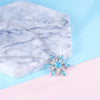 The Snow Queen III Jewellery Set  - Blue Topaz - A beautiful snowflake pendant and earrings with blue topaz and white quartz stones.