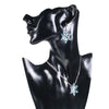 The Snow Queen III Jewellery Set  - Blue Topaz - A beautiful snowflake pendant and earrings with blue topaz and white quartz stones.