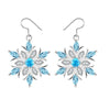 The Snow Queen III Jewellery Set  - Blue Topaz - A beautiful snowflake pendant and earrings with blue topaz and white quartz stones.