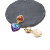 Tamla Multi-Colour Enamel Clip Earrings - Vibrant, colourful clip- on earrings created from two teardrop shapes attached back to back, available in two bright colour palettes.