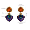 Tamla Multi-Colour Enamel Clip Earrings - Vibrant, colourful clip- on earrings created from two teardrop shapes attached back to back, available in two bright colour palettes.
