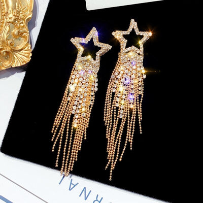 Taylor Luxury Crystal Strand Earrings