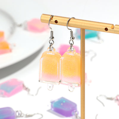 Teenytopia Glitterpop Popsicle Earrings - Adorable miniaturised resin ice pops, filled with vibrant colourful liquid and glitter.