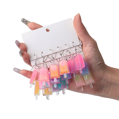 Teenytopia Glitterpop Popsicle Earrings - Adorable miniaturised resin ice pops, filled with vibrant colourful liquid and glitter.