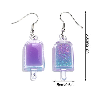 Teenytopia Glitterpop Popsicle Earrings - Adorable miniaturised resin ice pops, filled with vibrant colourful liquid and glitter.