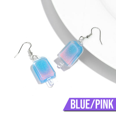 Teenytopia Glitterpop Popsicle Earrings - Adorable miniaturised resin ice pops, filled with vibrant colourful liquid and glitter.