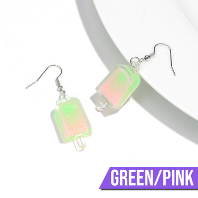 Teenytopia Glitterpop Popsicle Earrings - Adorable miniaturised resin ice pops, filled with vibrant colourful liquid and glitter.