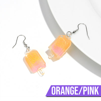 Teenytopia Glitterpop Popsicle Earrings - Adorable miniaturised resin ice pops, filled with vibrant colourful liquid and glitter.