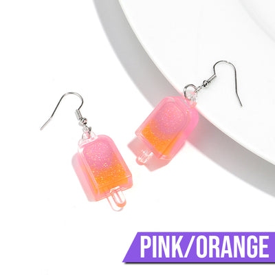 Teenytopia Glitterpop Popsicle Earrings - Adorable miniaturised resin ice pops, filled with vibrant colourful liquid and glitter.