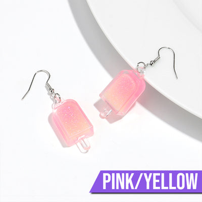 Teenytopia Glitterpop Popsicle Earrings - Adorable miniaturised resin ice pops, filled with vibrant colourful liquid and glitter.