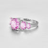 The Fashionista's Ring - A lovely 5-stone silver ring with large crystals in an assortment of lovely colours.