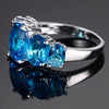 The Fashionista's Ring - A lovely 5-stone silver ring with large crystals in an assortment of lovely colours.