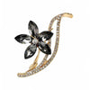 The Florist's Brooch - Star Aster - A simple, elegant floral brooch available in dark blue, brown, or ash grey.