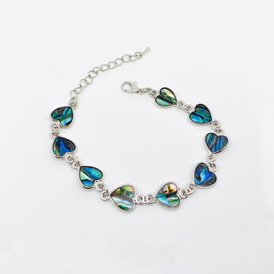 The Tropicana Abstract Bracelets - Beautiful silver bracelets adorned with lovely polished paua shell.