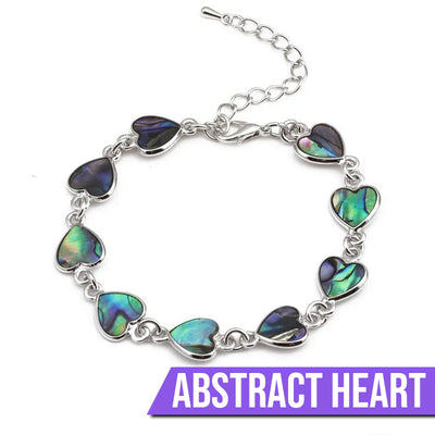 The Tropicana Abstract Bracelets - Beautiful silver bracelets adorned with lovely polished paua shell.