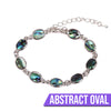 The Tropicana Abstract Bracelets - Beautiful silver bracelets adorned with lovely polished paua shell.