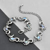 The Tropicana Mo'o Lio Seahorse Bracelet - A beautiful silver seahorse bracelet adorned with lovely polished paua shell.