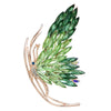 Tulia Oversized Butterfly Brooch - A huge crystal brooch featuring a side-view of a butterfly with a gradient of crystals making up its wings, available in blue, green, reddish pink, or yellow colour palettes.