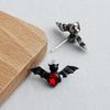 Wednesday II Bat Stud Earrings - Adorable gothic stud earrings shaped like an itty bitty bat, studded with gorgeous crystals.