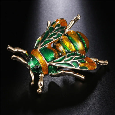 Buzzy Wuzzy Bumblebee Brooch - A cute stylised enamel bumblebee brooch, available in six different colour palettes.