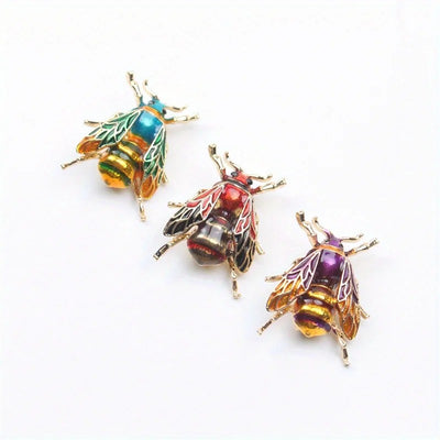 Buzzy Wuzzy Bumblebee Brooch - A cute stylised enamel bumblebee brooch, available in six different colour palettes.