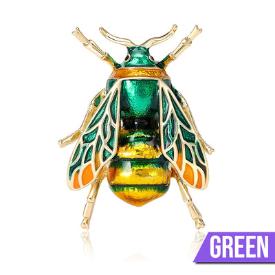 Buzzy Wuzzy Bumblebee Brooch - A cute stylised enamel bumblebee brooch, available in six different colour palettes.