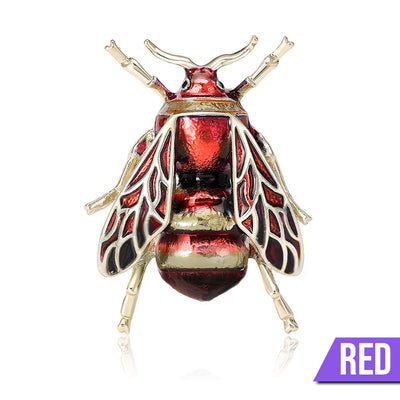 Buzzy Wuzzy Bumblebee Brooch - A cute stylised enamel bumblebee brooch, available in six different colour palettes.