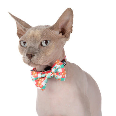 Little Kitty Co. Cat Collar & Bow Tie - Christmas Gingerbread is a limited edition Christmas design released for Christmas 2023, available in collar and bow tie only.