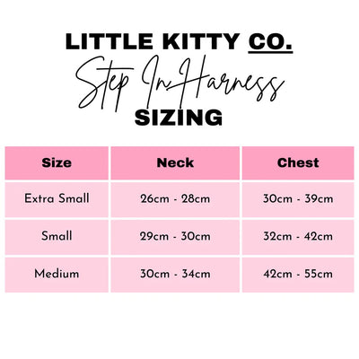 Little Kitty Co. Cat Step-In Harness - Prettiest Of Them All is a cute bubblegum pink harness with an unexpectedly dark twist - a kitty-themed skull and crossbones print. Your furbaby must be the prettiest of them all... or else!