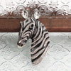 Majestic Zebra Oversized Brooch - An impressively large brooch crafted to look like the head and neck of a zebra in a relaxed pose.