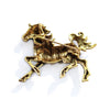 Zesty Zebra Brooch - A medium sized brooch shaped like a zebra running with its mane and tail flowing in the wind. It's available in gold or silver colours, and is studded with crystals.