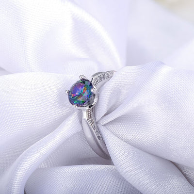 Celestial Elegance Jewellery Set - A lovely classic jewellery set with zircons and rainbow coloured mystic topaz.