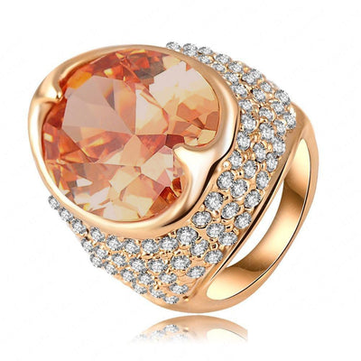 Sundrop Cocktail Ring - A stunning, huge citrine statement ring.