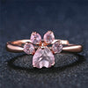 Sekhmet Set - A cute pink rose quartz and rose gold cat themed jewellery set.