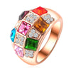 Checkerdazzle Cocktail Ring - A stunning multi-coloured statement ring packed with dazzling colourful stones.