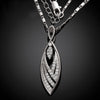 The Julienne Necklace - a lovely, unusual leaf-shaped necklace available in gold, rose, or silver.
