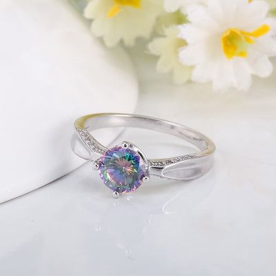Celestial Elegance Jewellery Set - A lovely classic jewellery set with zircons and rainbow topaz.